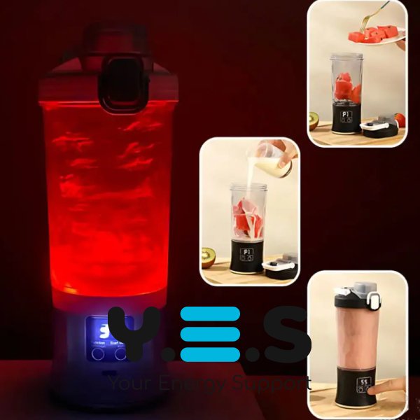 Портативний бездротовий блендер XL-1427, 600 мл, 10 лез, акумулятор 3000 мА·год