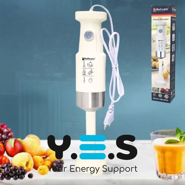 Занурювальний блендер Hoffmans HM-8042 4-в-1 600W з вінчиком і подрібнювачем