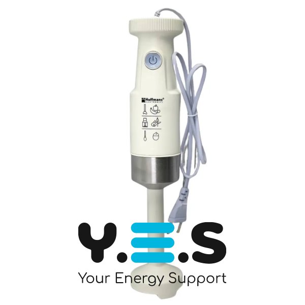 Занурювальний блендер Hoffmans HM-8042 4-в-1 600W з вінчиком і подрібнювачем