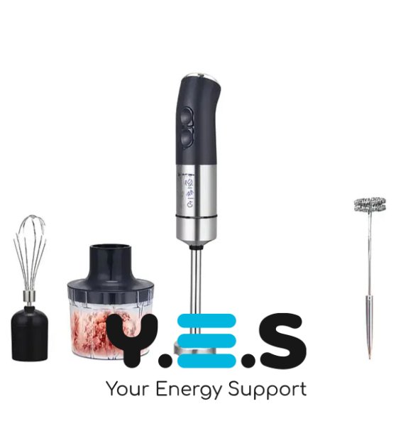 Блендер занурювальний Hoffmans HM-8043 800W, подрібнювач 5в1 з насадками та чашею