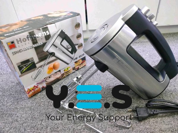 Ручний електроміксер Hoffmans HM-8839 800 Вт з вінчиками та гачками для тіста
