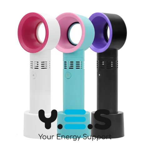 Міні безлопатевий вентилятор-фен для сушіння вій, чорний, акумулятор 2000 mAh