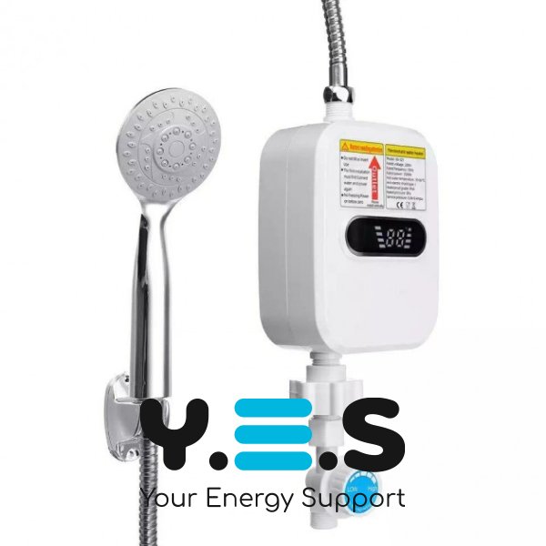 Проточний електроводонагрівач Delimano RX-021 3500W з термостатом та ЖК-екраном