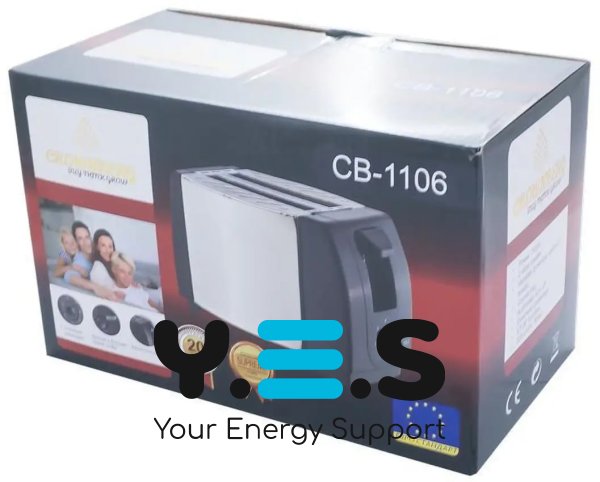 Тостер Crownberg CB-1106 750 Вт, горизонтальний побутовий на 2 тости