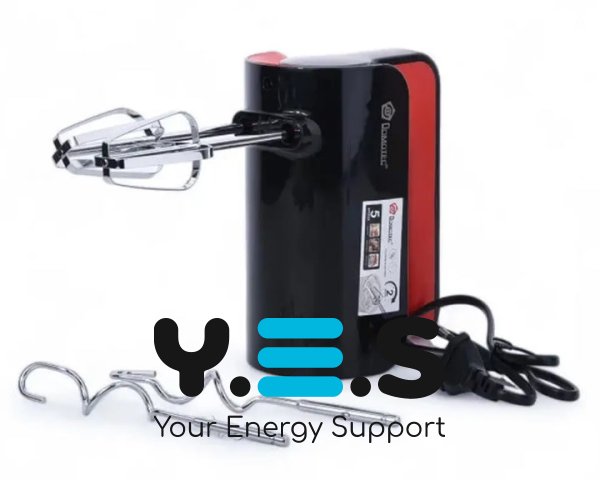 Ручний кухонний міксер Domotec R6653R 800 Вт: 5 швидкостей, турборежим, насадки для тіста