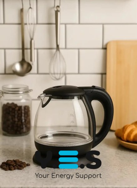 Скляний електрочайник MS-7910 1 л з LED-підсвіткою, 1650 Вт