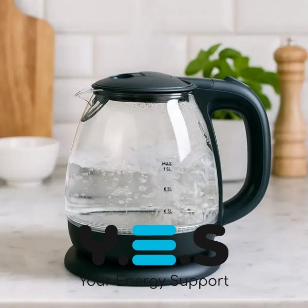 Скляний електрочайник MS-7910 1 л з LED-підсвіткою, 1650 Вт