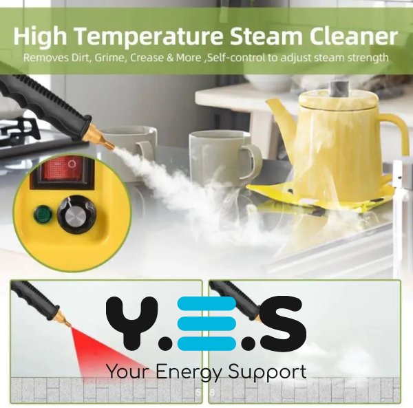 Портативний пароочисник для дому 1500 Вт + мийка високого тиску для меблів і поверхонь