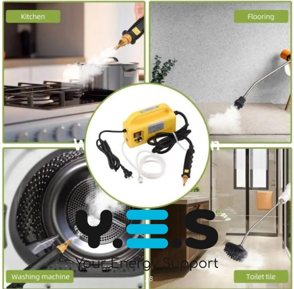 Портативний пароочисник для дому 1500 Вт + мийка високого тиску для меблів і поверхонь