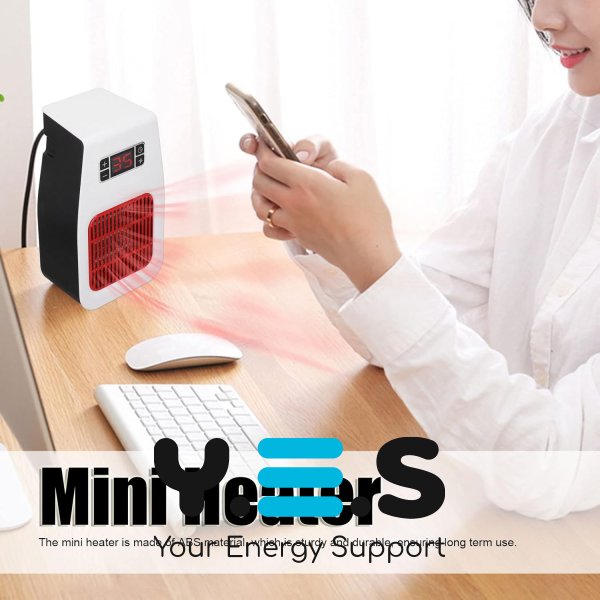 Керамічний електрообігрівач PH-8006, 900 Вт, компактний для дому й офісу