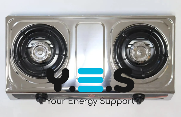 Настільна газова плита MS 6606 на 2 конфорки, нержавіюча сталь