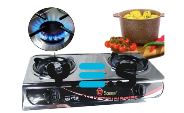 Настільна газова плита MS 6606 на 2 конфорки, нержавіюча сталь