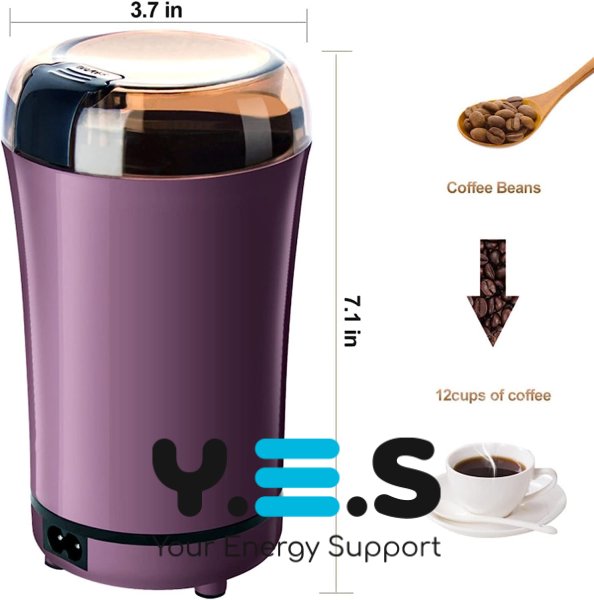 Електрична металева кавомолка XL-742 для кави та спецій, млинок