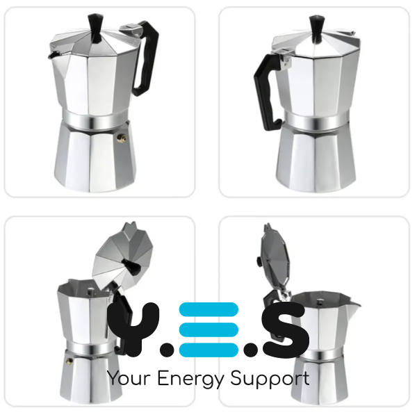 Гейзерна кавоварка UNIQUE UN-1913 для дому, 9 порцій, 405 мл