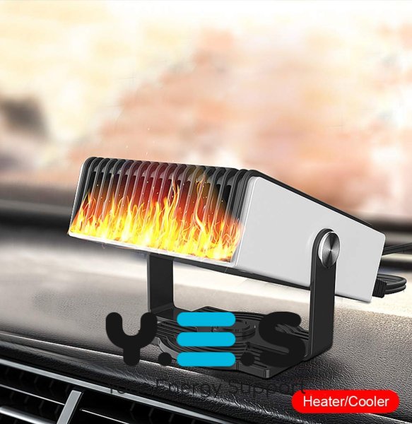 Автообігрівач‑тепловентилятор 2в1 від прикурювача 12В: обігрів і вентиляція в авто