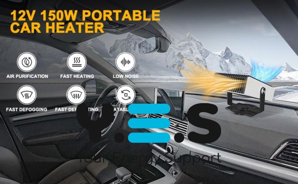 Автообігрівач‑тепловентилятор 2в1 від прикурювача 12В: обігрів і вентиляція в авто