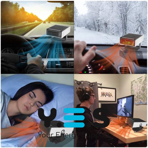 Автообігрівач‑тепловентилятор 2в1 від прикурювача 12В: обігрів і вентиляція в авто