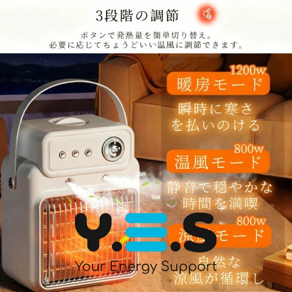 Електрообігрівач 2в1 для дому 1200 Вт: міні + зволожувач і таймер