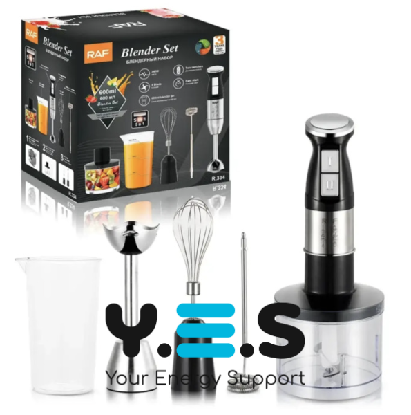 Ручний занурювальний блендер RAF R.334 5в1 зі змінними насадками