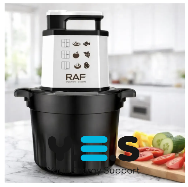 Кухонний комбайн RAF R.7731 з нерж. сталі, чаша 8 л, подрібнювач