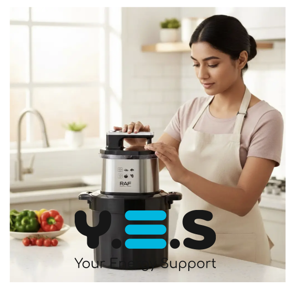 Кухонний комбайн RAF R.7731 з нерж. сталі, чаша 8 л, подрібнювач