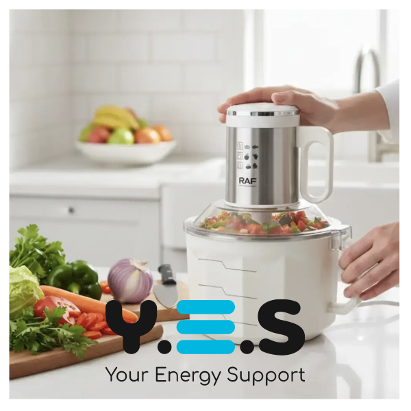 Кухонний комбайн RAF R.7730 (подрібнювач), нерж. сталь, чаша 5 л, 500 Вт