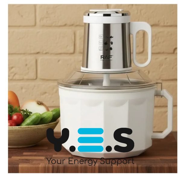 Кухонний комбайн RAF R.7730 (подрібнювач), нерж. сталь, чаша 5 л, 500 Вт