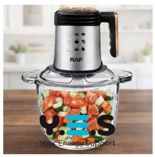 Кухонний комбайн-подрібнювач RAF R.3366, нержавіюча сталь, 5 л, 500 Вт