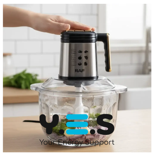 Кухонний комбайн-подрібнювач RAF R.3366, нержавіюча сталь, 5 л, 500 Вт