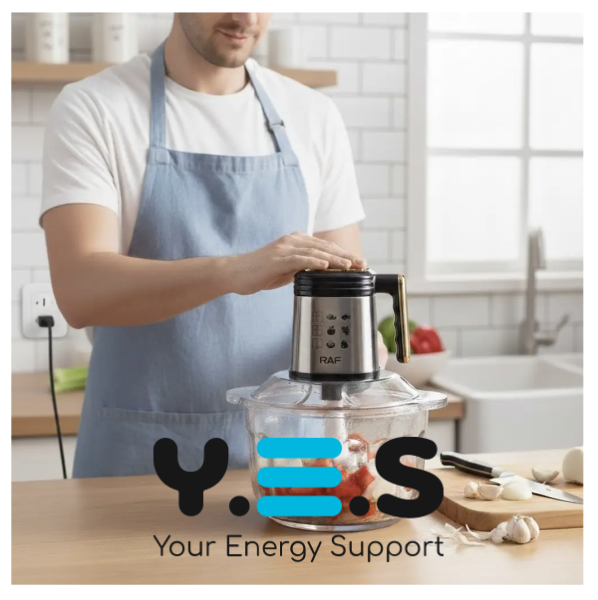 Кухонний комбайн-подрібнювач RAF R.3366, нержавіюча сталь, 5 л, 500 Вт