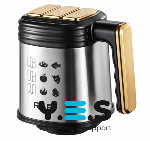 Кухонний комбайн-подрібнювач RAF R.3366, нержавіюча сталь, 5 л, 500 Вт