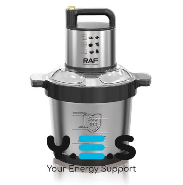 Кухонний комбайн‑подрібнювач RAF R.7735, нержавіюча сталь, чаша 6 л