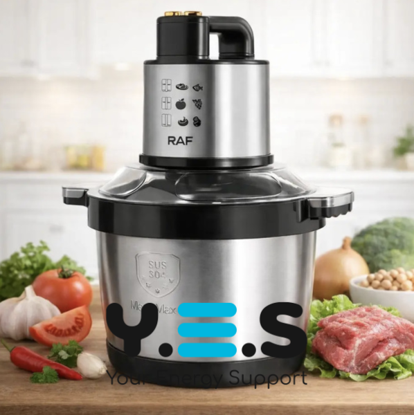 Кухонний комбайн‑подрібнювач RAF R.7735, нержавіюча сталь, чаша 6 л