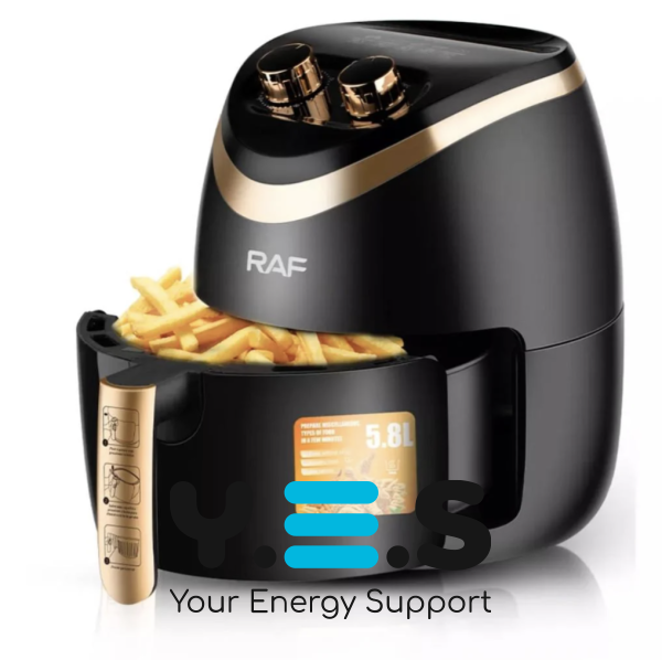 Аерофритюрниця RAF R.5232B 5,8 л — фритюрниця без олії для смачної та корисної їжі