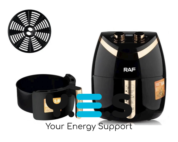 Аерофритюрниця RAF R.5232B 5,8 л — фритюрниця без олії для смачної та корисної їжі