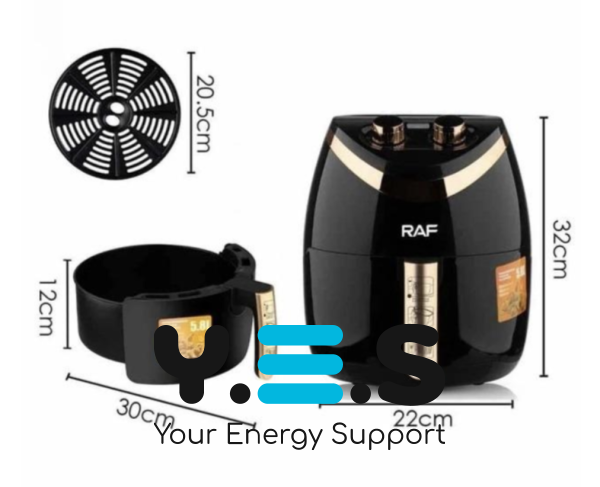 Аерофритюрниця RAF R.5232B 5,8 л — фритюрниця без олії для смачної та корисної їжі