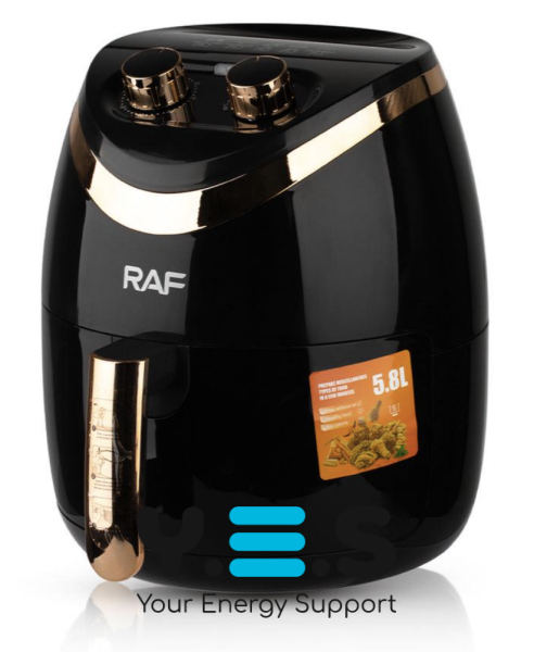 Аерофритюрниця RAF R.5232B 5,8 л — фритюрниця без олії для смачної та корисної їжі
