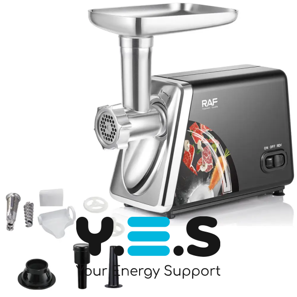 Електрична м’ясорубка RAF R.3383 2500 Вт з насадками та захистом від перегріву