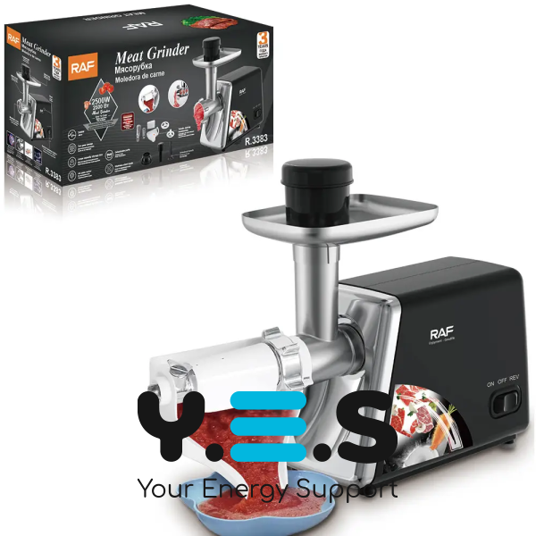 Електрична м’ясорубка RAF R.3383 2500 Вт з насадками та захистом від перегріву