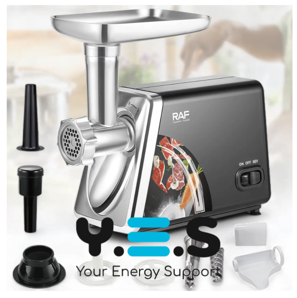 Електрична м’ясорубка RAF R.3383 2500 Вт з насадками та захистом від перегріву