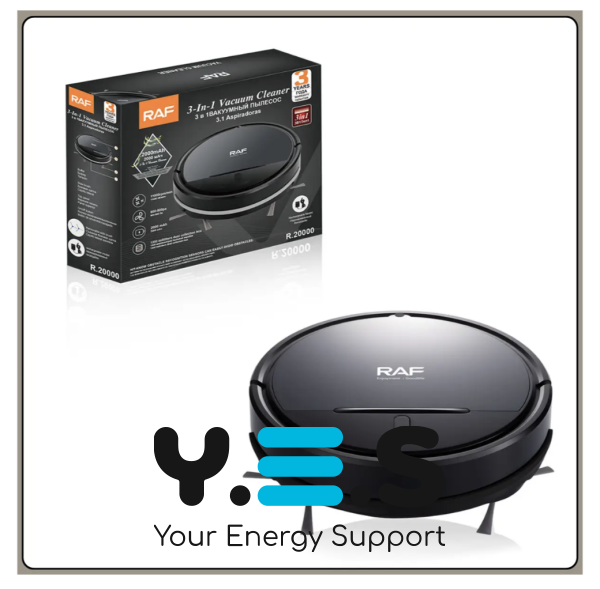 Робот-пилосос RAF R.20000 для сухого прибирання, контейнер 1200 мл