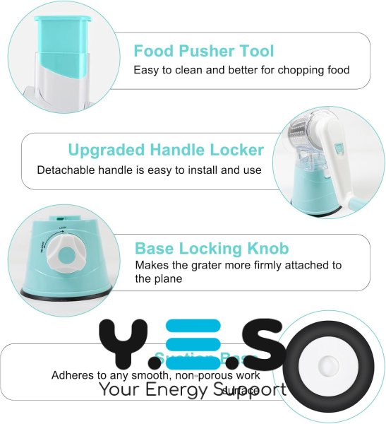 Овочерізка-терка Kitchen Master MINI 806 настільна барабанна механічна, компактна для кухні