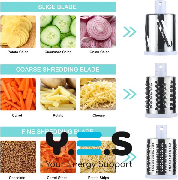 Овочерізка-терка Kitchen Master MINI 806 настільна барабанна механічна, компактна для кухні