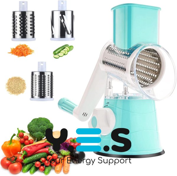 Овочерізка-терка Kitchen Master MINI 806 настільна барабанна механічна, компактна для кухні