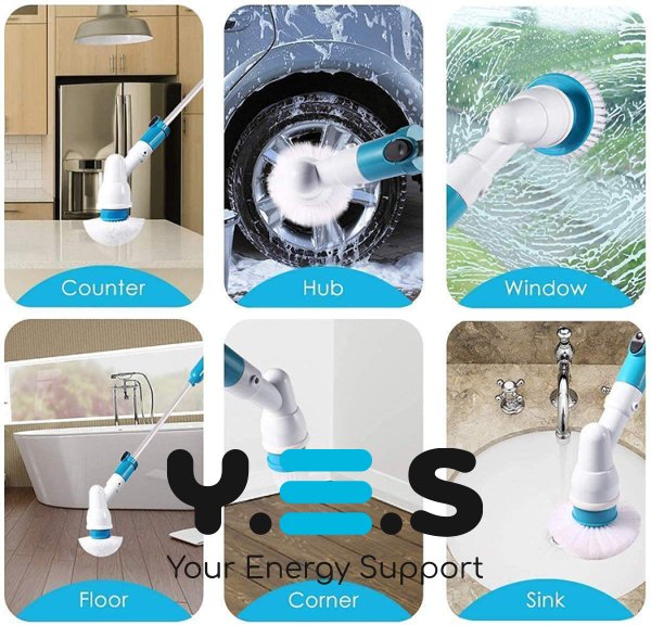 Акумуляторна бездротова електрощітка для прибирання Electric Spin Scrubber 5в1 MA-1