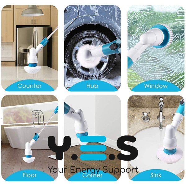 Акумуляторна бездротова електрощітка для прибирання Electric Spin Scrubber 5в1 MA-1