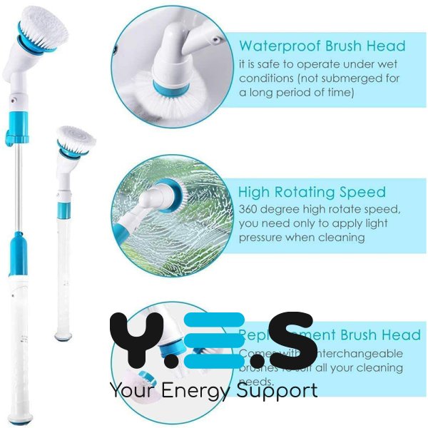 Акумуляторна бездротова електрощітка для прибирання Electric Spin Scrubber 5в1 MA-1