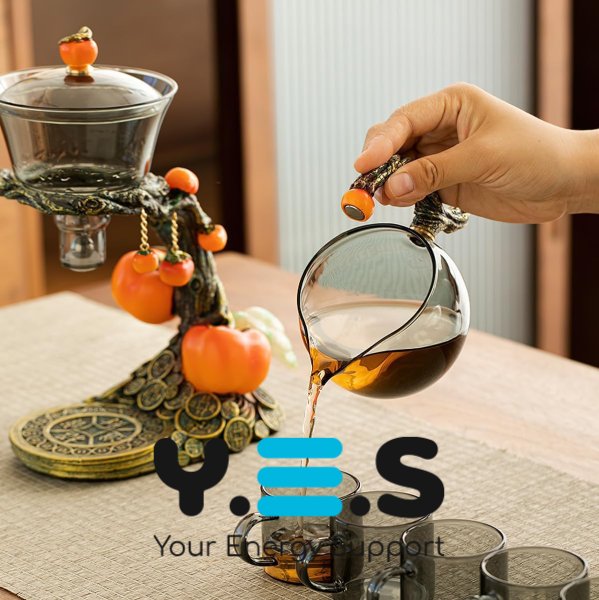 Чайник-заварник H1214 з магнітним дозатором, «ледачий» чайний сервіз «хурма» для дому