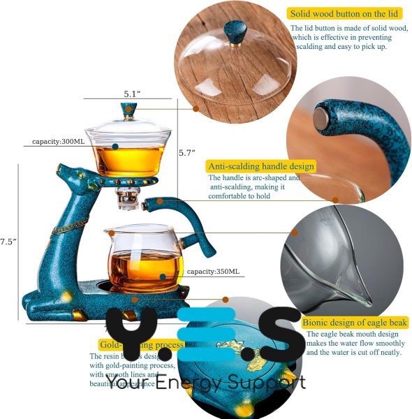 Чайник-заварник H1213 з магнітним дозатором і системою зливу для заварювання