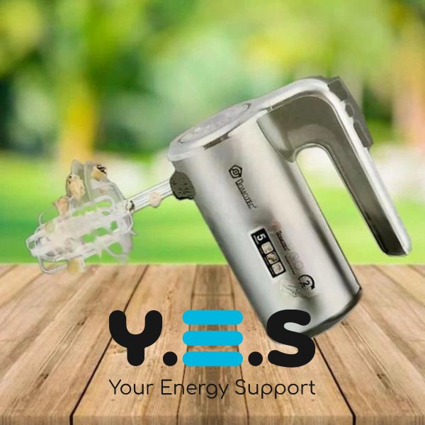 Ручний електроміксер DOMOTEC MS-R-6693 600W для збивання та змішування, насадки для тіста й крему